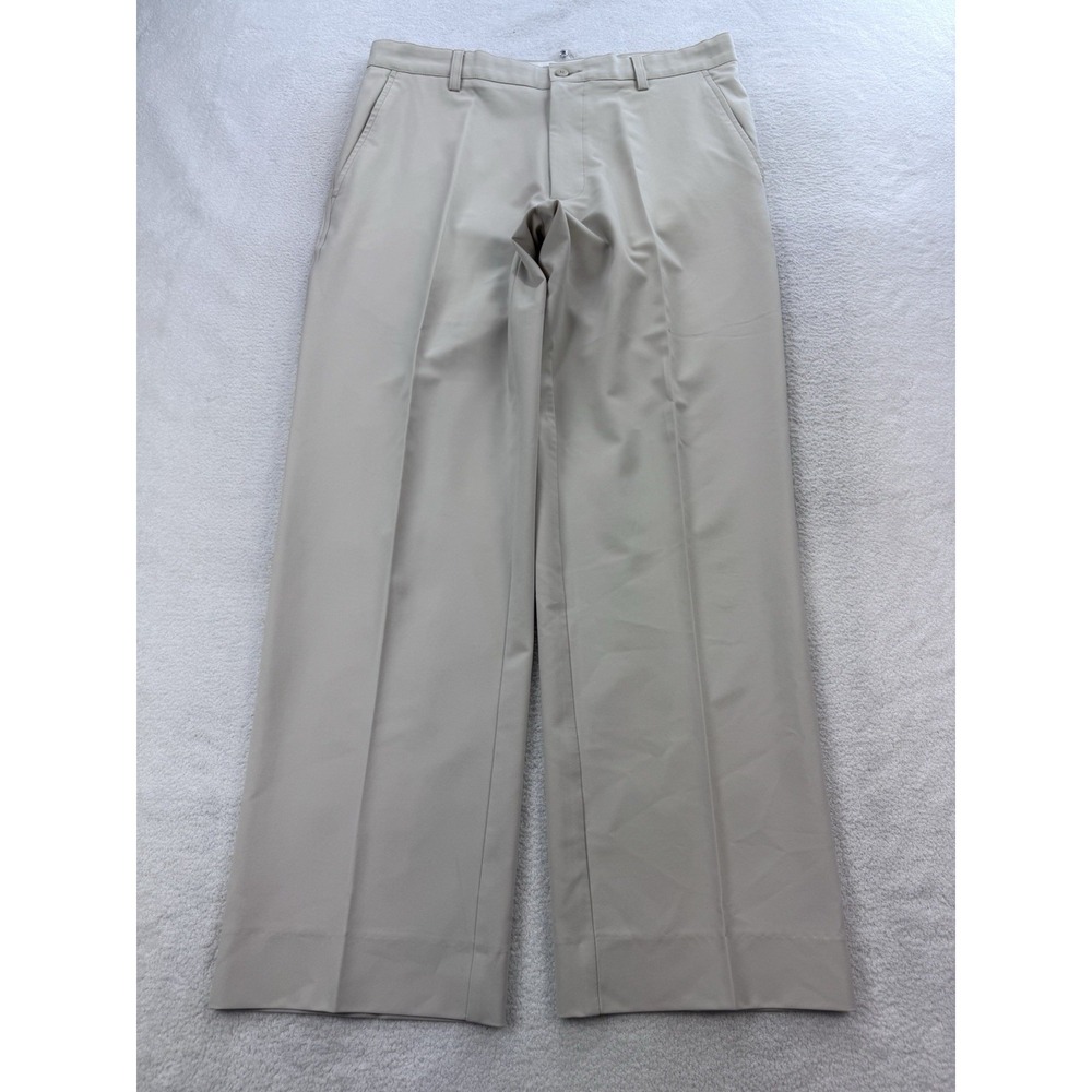 FootJoy Performance Pants Mens 34x34 (32L) Beige Golf Lightweight Preppy Office